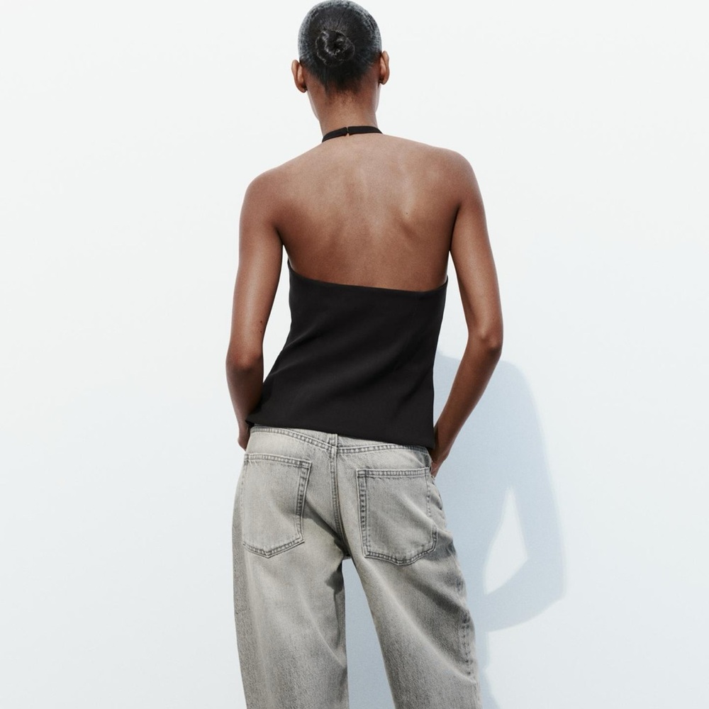 ZARA JEWEL BOW HALTER TOP - Picture 4 of 7